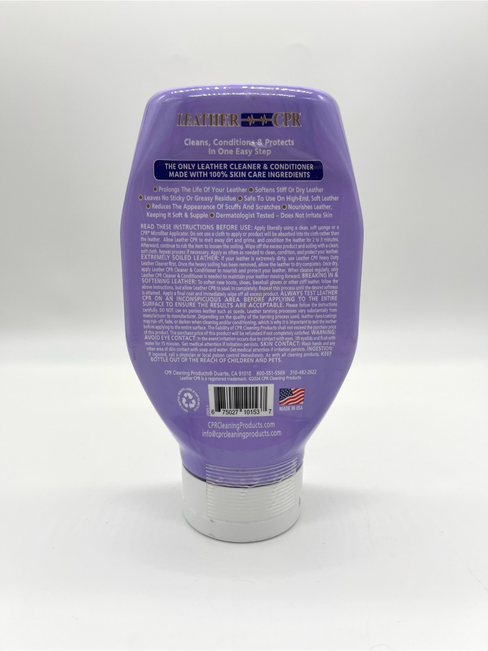 Brand New Leather CPR 18oz Cleaner Conditioner Car Seats Jacket Purse Tack - Picture 2 of 6